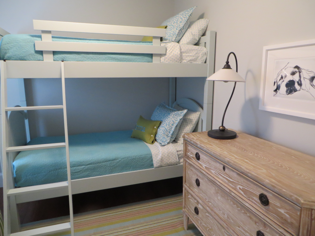 Rhode Island girls bedroom with bunk beds