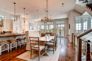 Rosemary Beach house dining room and family room