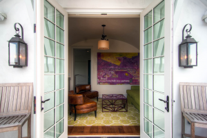 Rosemary Beach house media room and family room