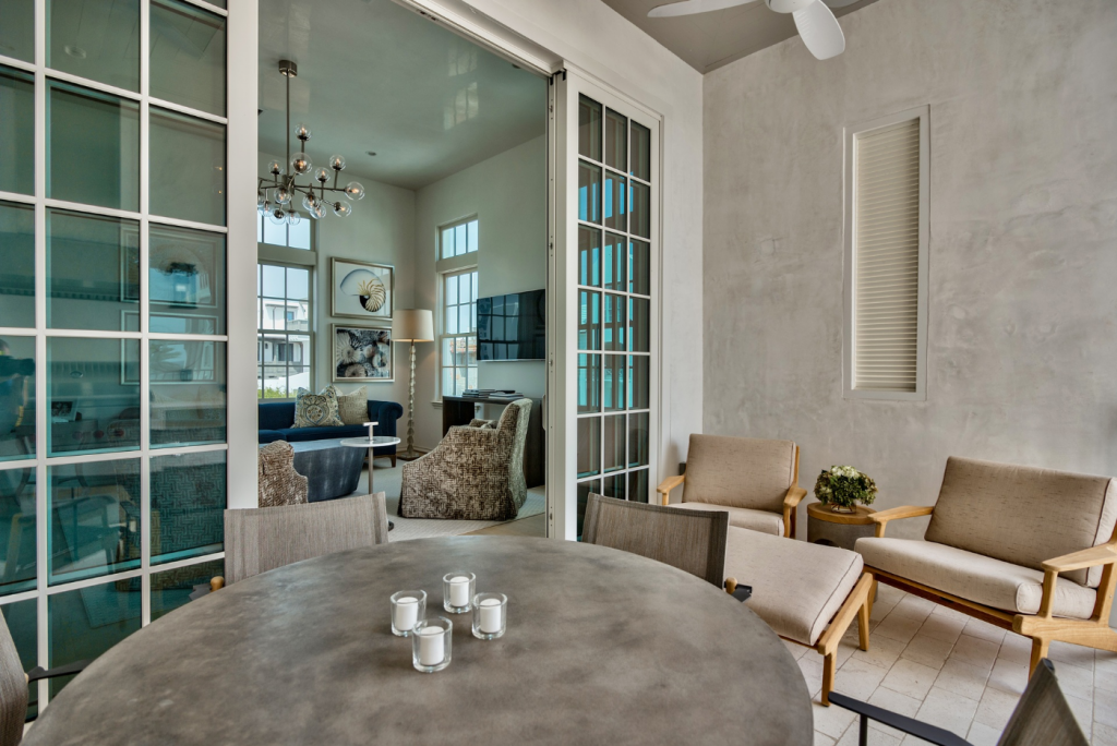 Alys Beach house outdoor living room