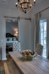 30A Florida beach house guest house with small dining with barn door