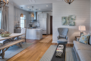 30A Florida beach house kitchen and dining area